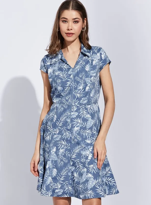 LATIN QUARTERS Printed A-Line Dress
